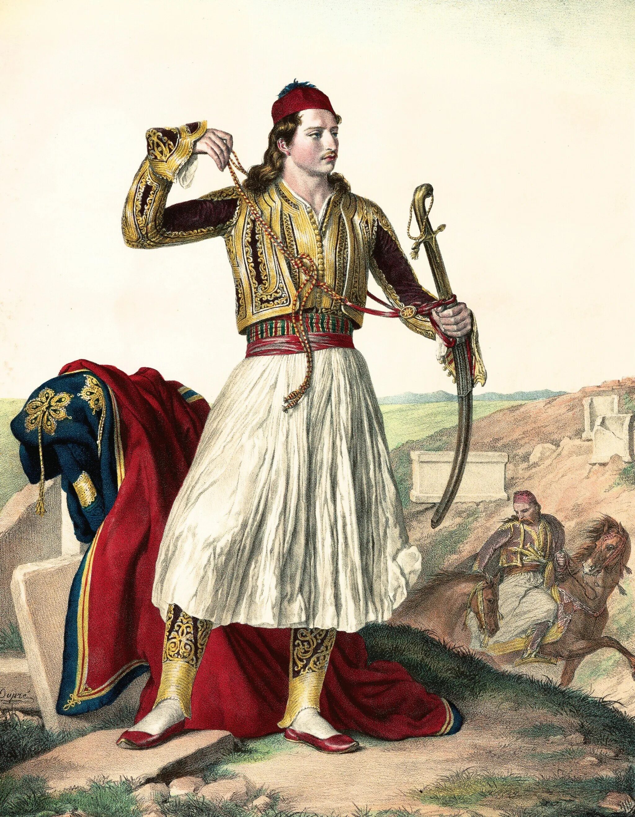 Маниоты. Греки маниоты 1821. греческий народный костюм. турецкая культура. этногруппы европы портреты.