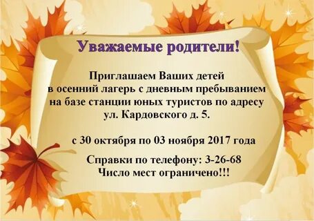 Сценарий открытие лагеря осень