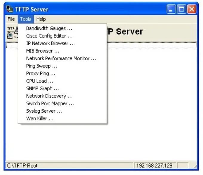 Tftp config. Tftp сервер. tftp сервер windows. solarwinds tftp server. tftp порт.