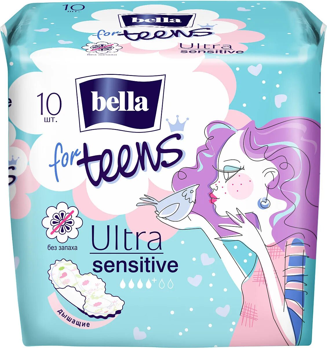 Прокладки "Bella for teens" sensitive 10шт + б. Гигиенические прокладки Bella for teens Ultra sensitive 10 шт. Always teen