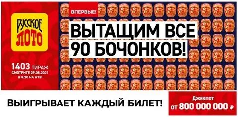 Номера выпавших бочонков