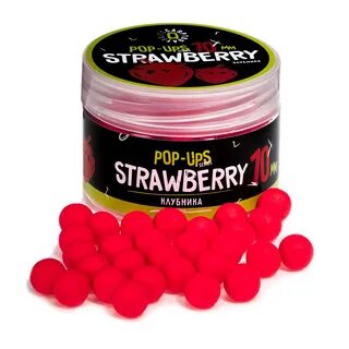 Бойлы плавающие Carptoday Baits Pop Ups Strawberry (Клубника), Диаметр: 10 ...