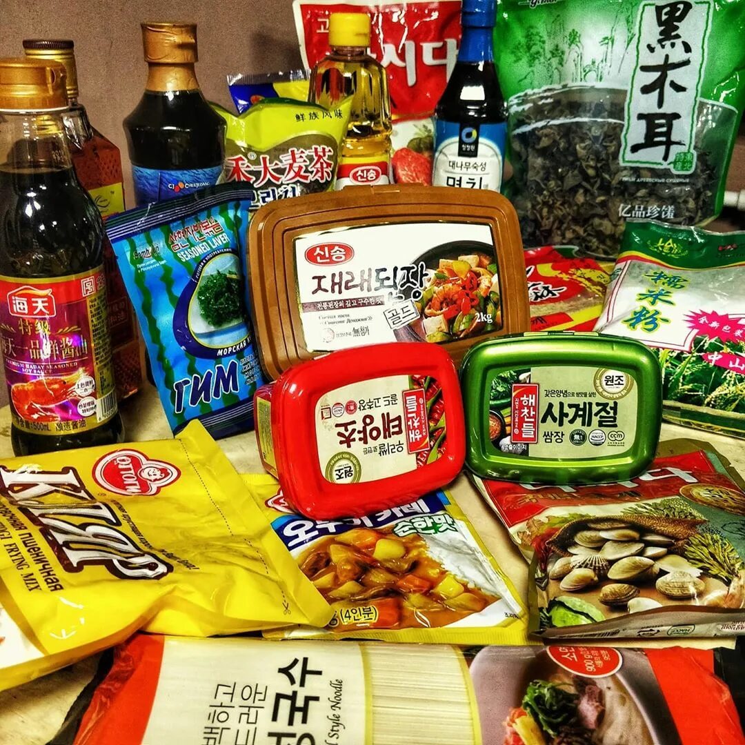 Японская приправа. Корейские специи. Китайские специи и соусы. Китайские продукты.
