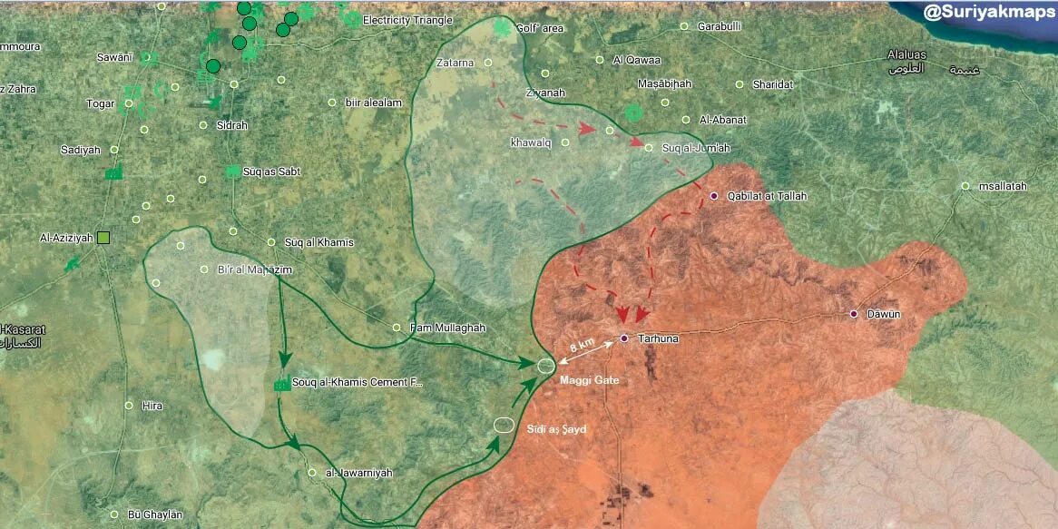 Suriyak maps. Битва за аэропорт триполи. suriyakmaps.