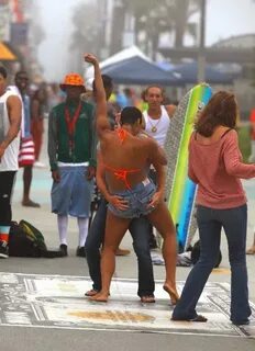 Her spontaneous sideshow also included a few dances moves with a local drum...