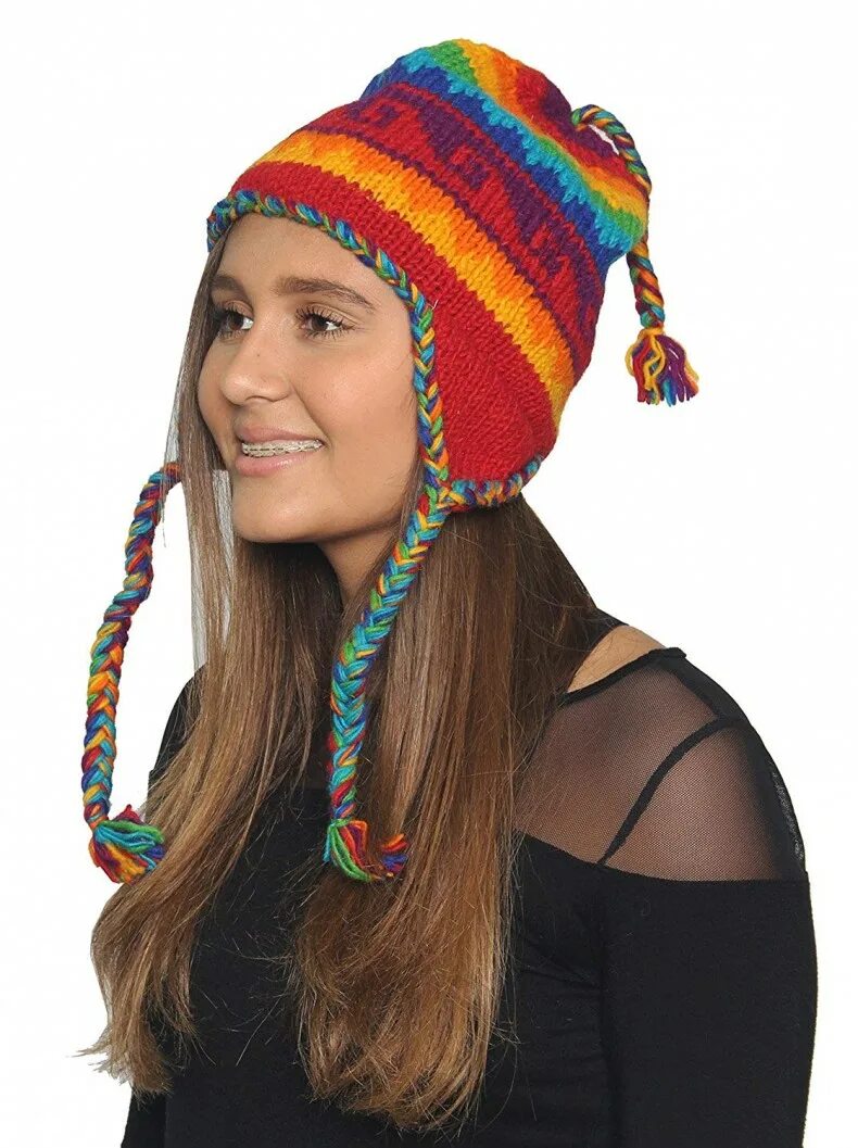 Непальская шерстяная вязаная шапка. Шерстяные непальские шапки. Непальская шапка. Шапка непал. Этно шапки.