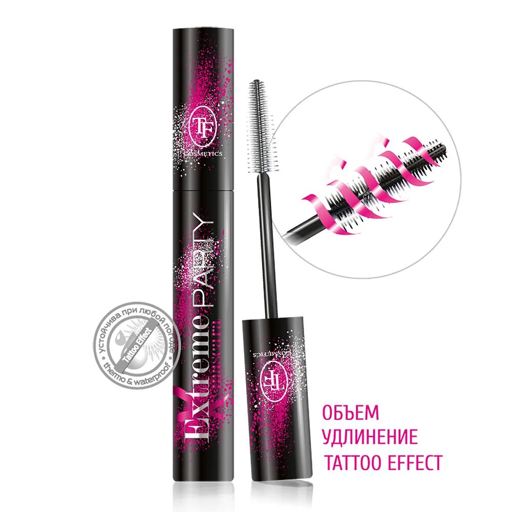 Туши триумф. Tf тушь &quot;extreme party&quot; ctm-23, черная (10мл). тушь триумф extreme party mascara. tf тушь д/ресниц extreme party стм23 черный. triumf cosmetics тушь.