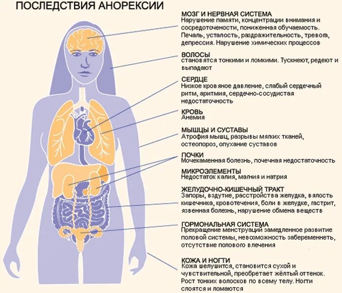 Последствия анорексизма. Нервная анорексия последствия. Рпп признаки и симптомы