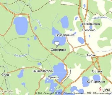 Снежинск расстояние