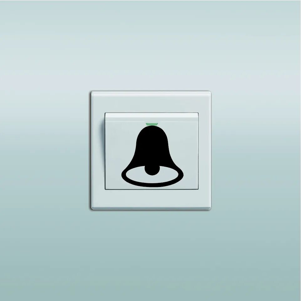 наклейка дверной звонок. стикер звонок. наклейка для входного звонка. звонок символ. колокольчик черно белый.