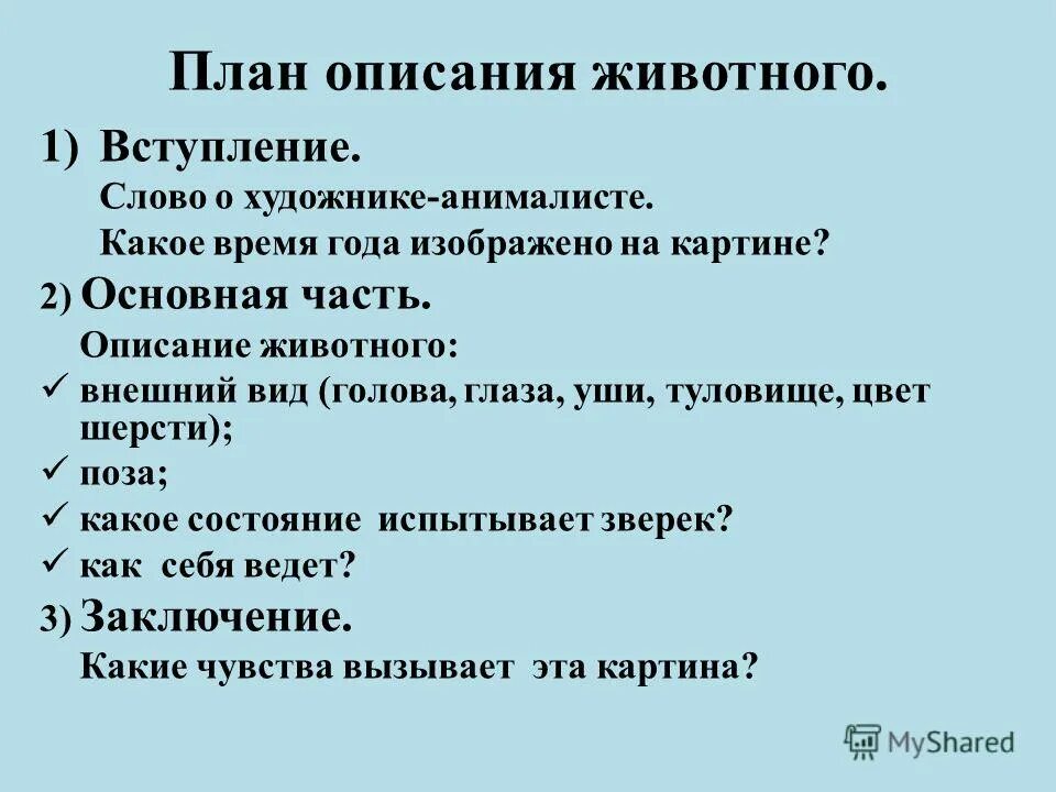 Сочинение описание животного 5. План описания домашнего животного 2 класс. План сочинения описания. План сочинения описания животного. План описания животного 3 класс.