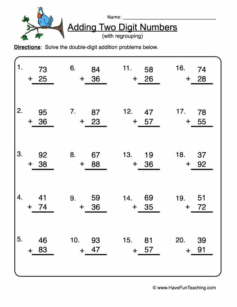 Double numbers. Two digit addition. addition regrouping. digit 2. double two digit numbers.