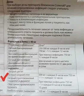 Флемоксин солютаб детская дозировка