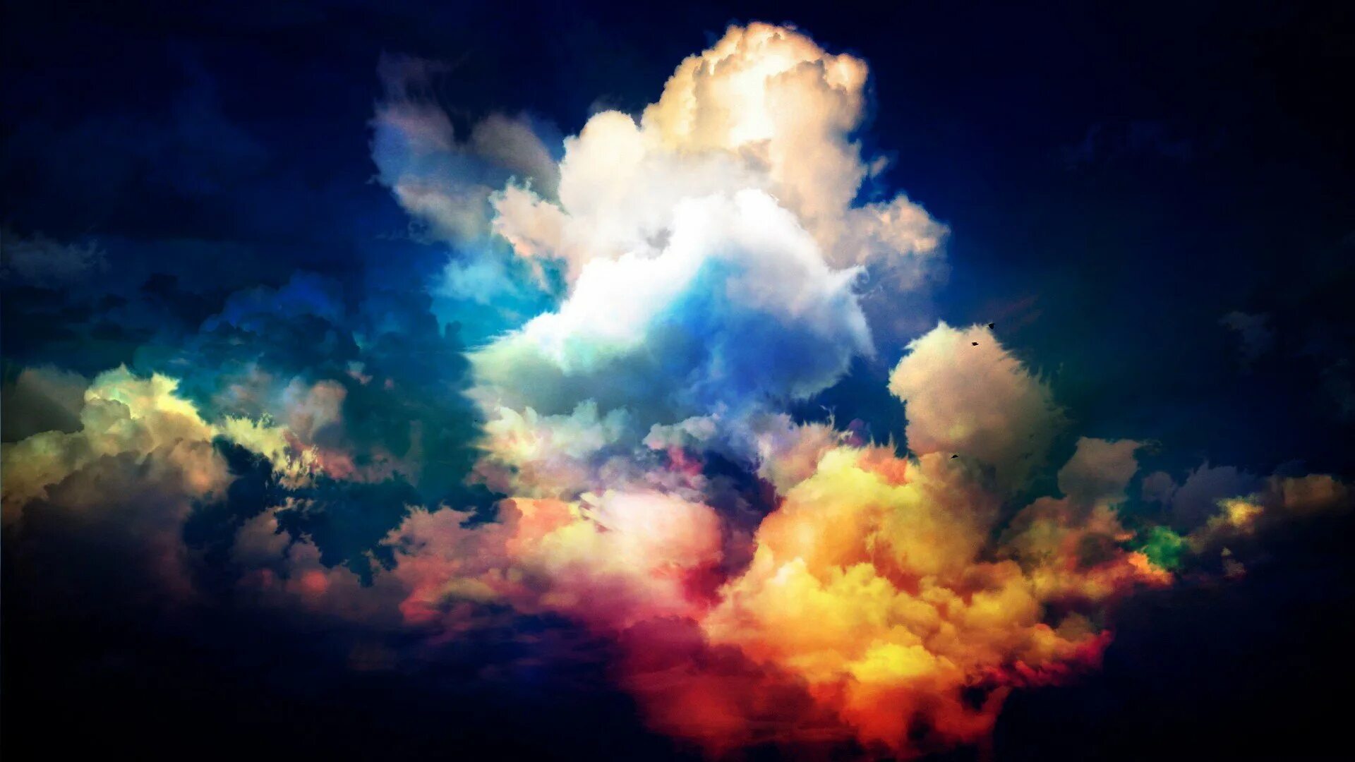 Небо над землей цветными красками ремикс. Облака. Разноцветное небо. Радужные облака. Облака арт.