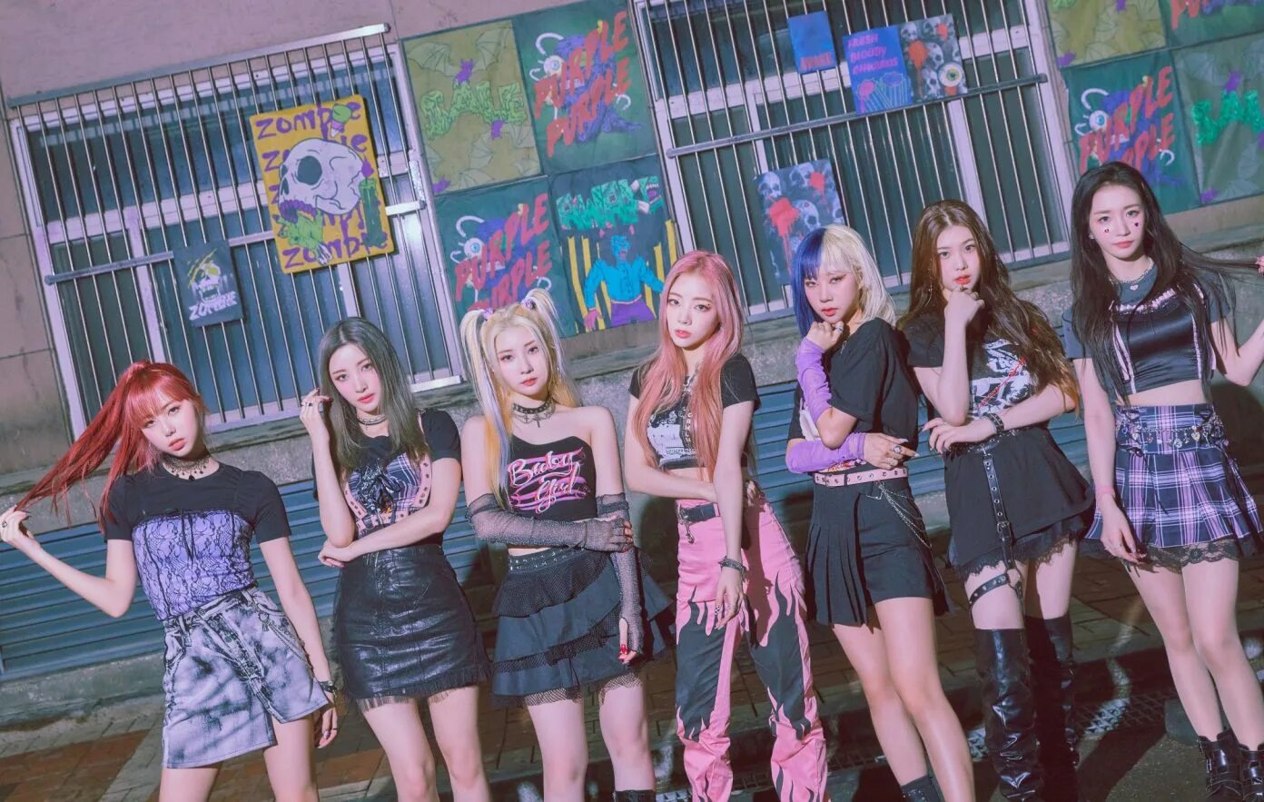 Группа purple kiss участники. Перпл кисс участницы. Purple kiss kpop. Кпоп группа purple kiss. Свон purple kiss.