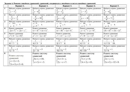 Тренажер по теме решение уравнений