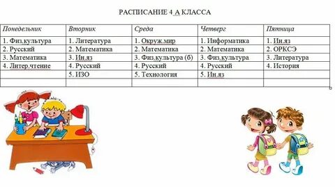 Во сколько третий урок