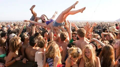 Women Crowd Surfing Template.
