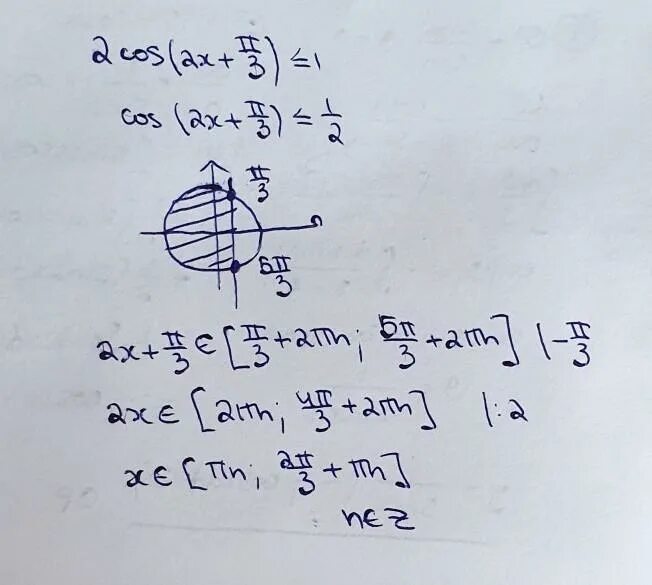 Решить неравенство cos x 0 2. Cos(x-п/3)=1/2. Cos(3п/2-x). 2cos(3/2п +x)=. Cos(x/2+2п/3)=-1.