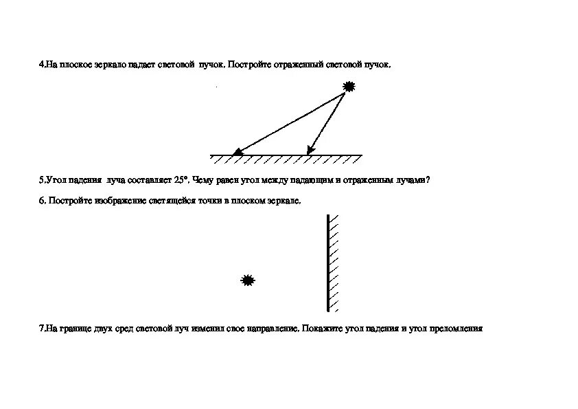 На плоское зеркало падает световой пучок. Постройте отраженный световой пучок. На плоское зеркало падает световой пучок ASB. Построить отражённый световой пучок. Отражённый световой пучок как построить.