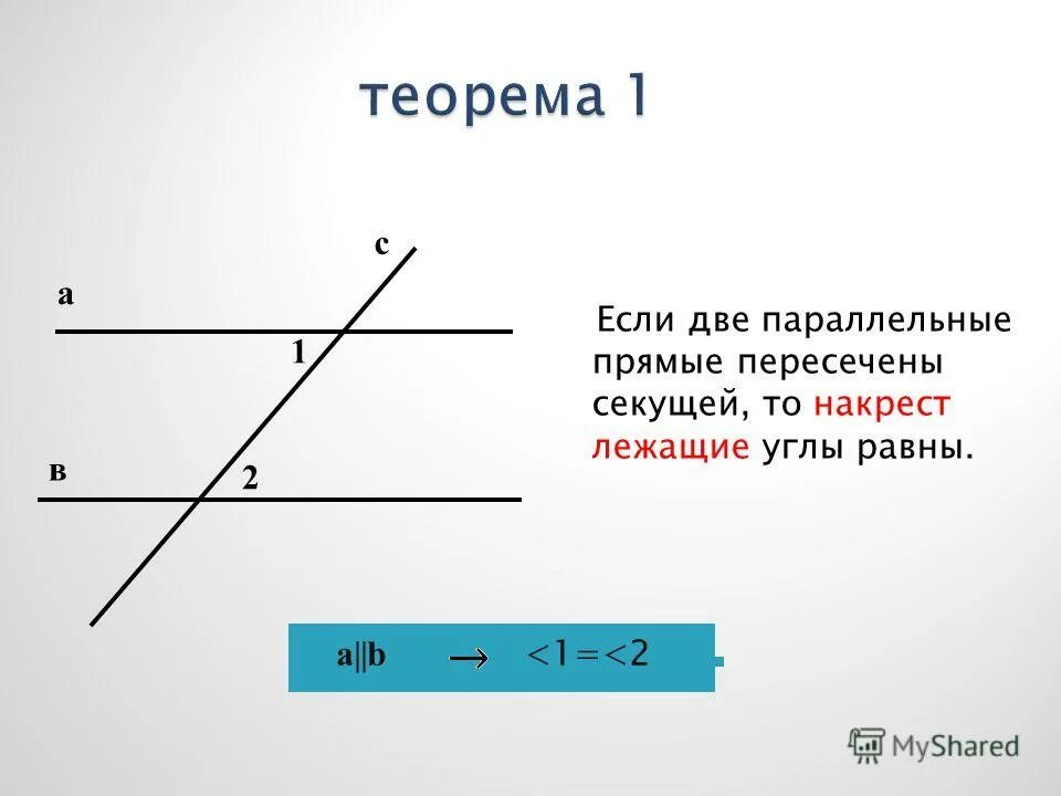 Даны две параллельные прямые а и б