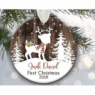 Custom Christmas ornament Personalized Elf ornament Our First Christmas cus...