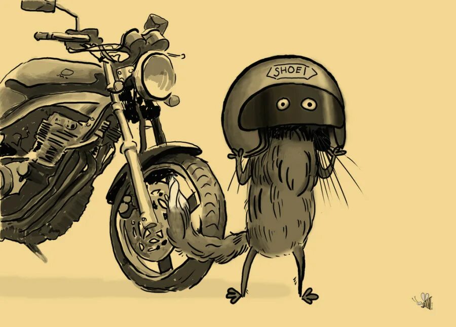 Смешные мотоциклы. Арты мотоциклов. Байкер иллюстрация. Мультяшный байкер.