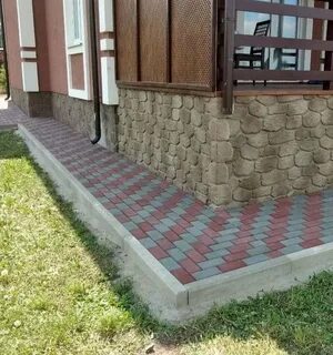 Отмостка вокруг дома своими руками из брусчатки