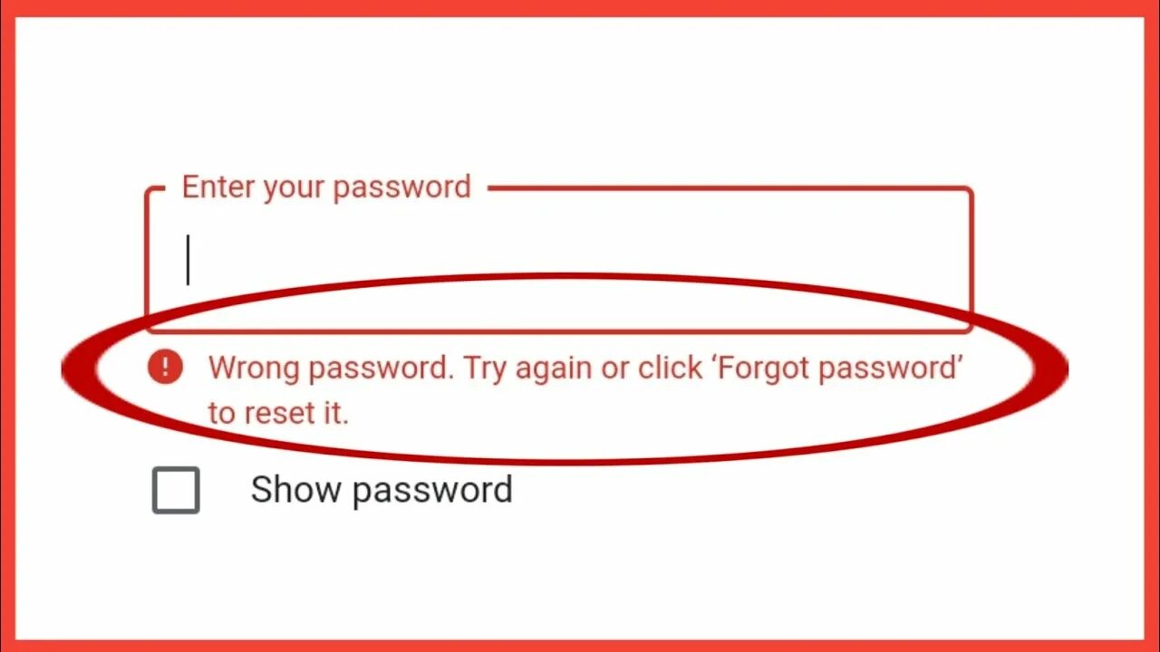 Wrong password. Wrong password. Try again or click forgot password to reset it.. Wrong password! Try again.. Wrong password Error.