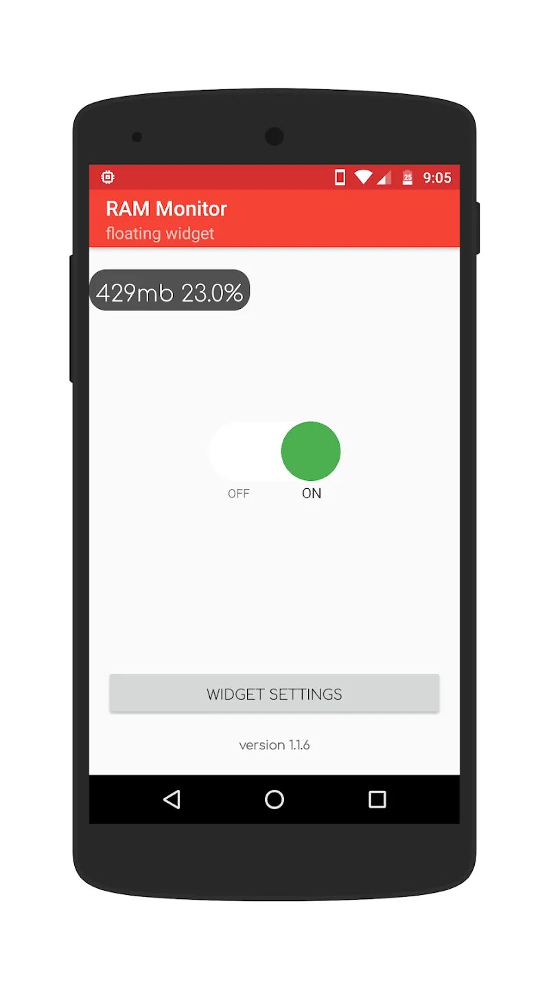 Floating widget