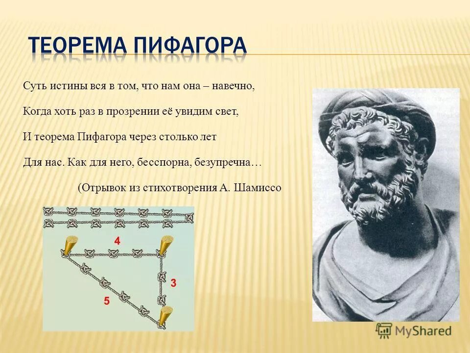 Сформулируйте теорему пифагора. Сформулируйте теорему пифагора