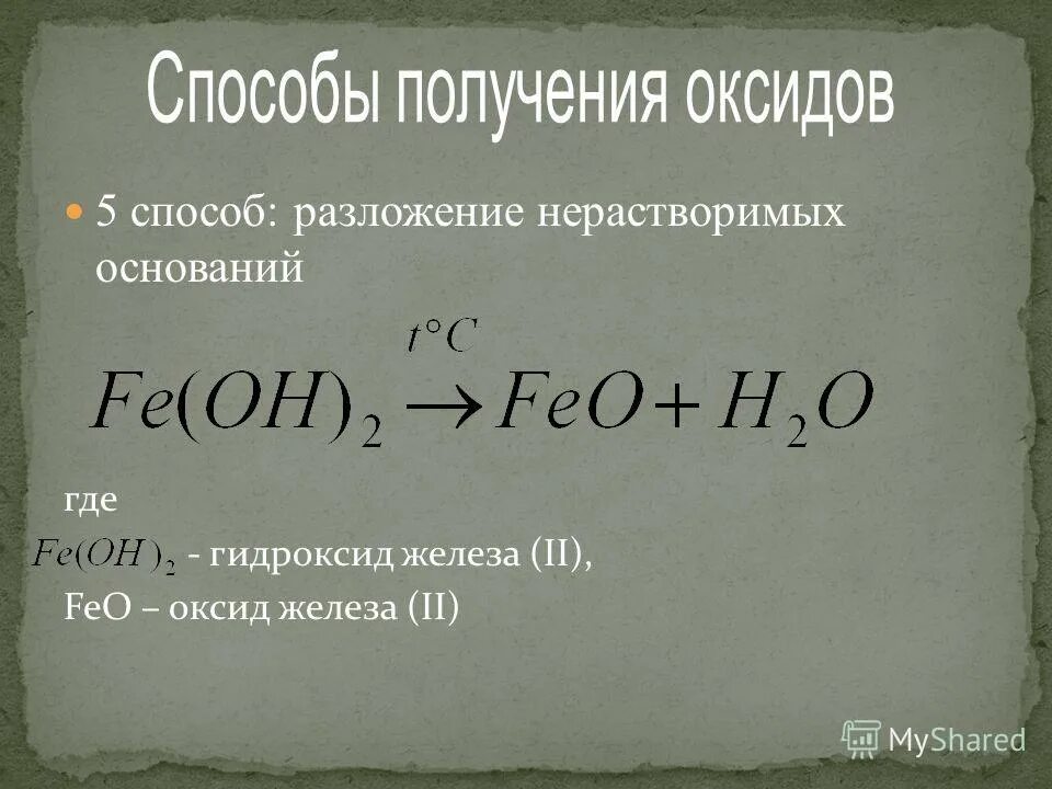 Гидроксид железа какое основание