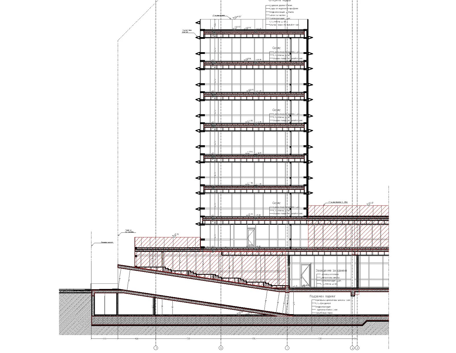 Автостоянка жилых зданий. Подземный паркинг в многоквартирном доме разрез. Толщина стен подземного паркинга. Подземная парковка чертеж разрез. Подземный паркинг вид сбоку.