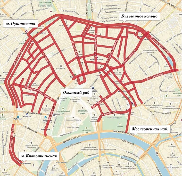 Бульварное кольцо пешеходный маршрут. Протяженность Бульварного кольца в Москве в километрах. Бульварное кольцо схема. Садовое кольцо протяженность