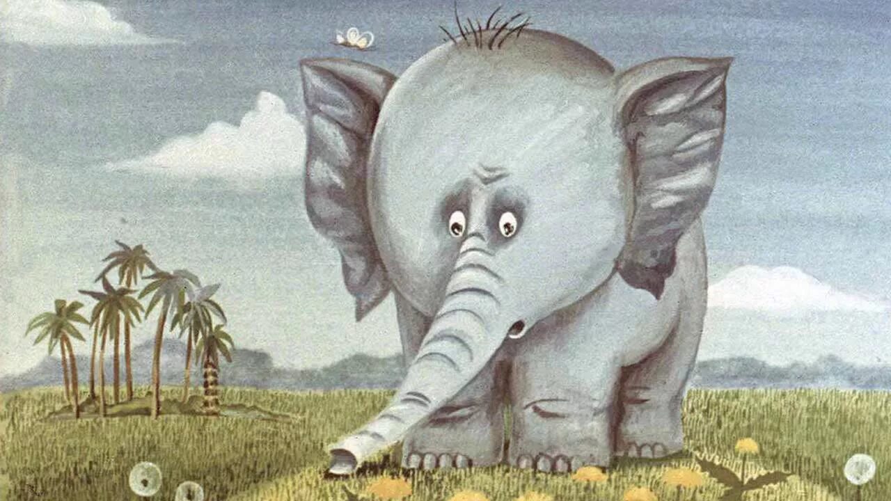 Слоник сказка. Киплинг Слоненок. Слоник сказочный. Слоненок диафильм. Злой Слоненок.