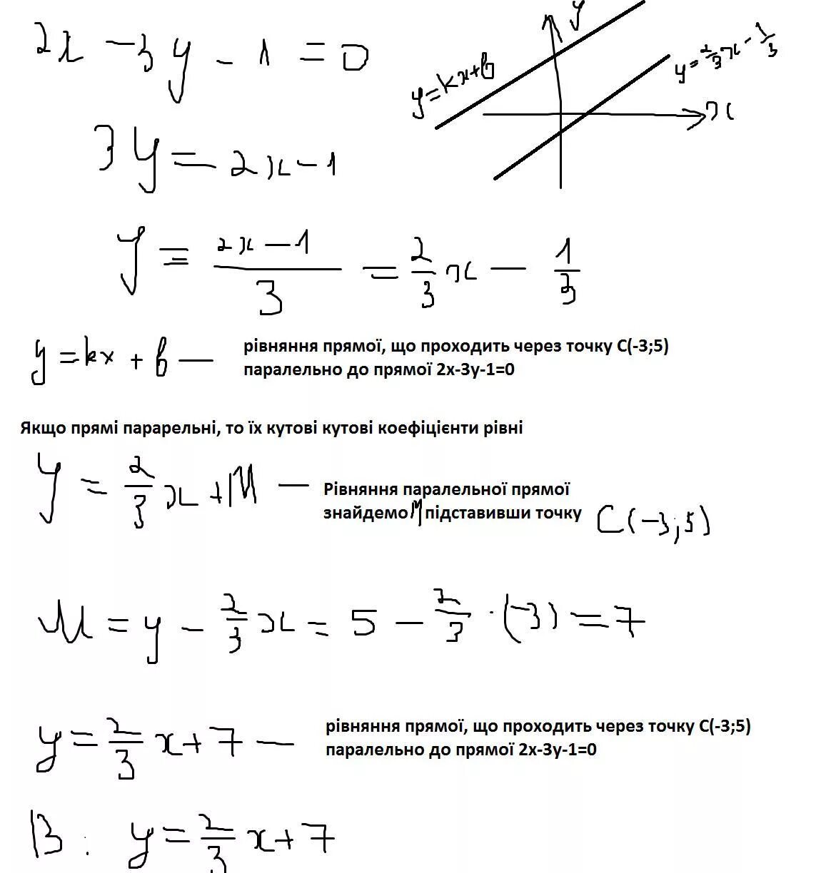 Уравнения прямых, параллельных оси Ox.. Рівняння Прямої. Рівняння Прямої що проходить через точку. 1) Рівняння Прямої ..