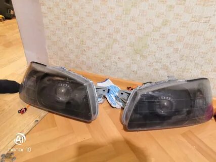Линзованные фары акцент