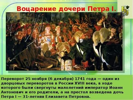 Воцарение елизаветы петровны на престол было результатом