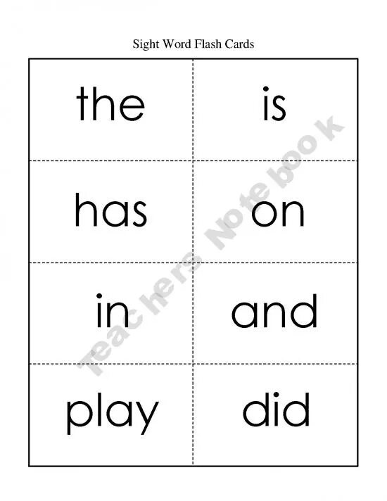 Flashcards word. Sight words. sight words cards. flashcards - sight words. dolch sight words.