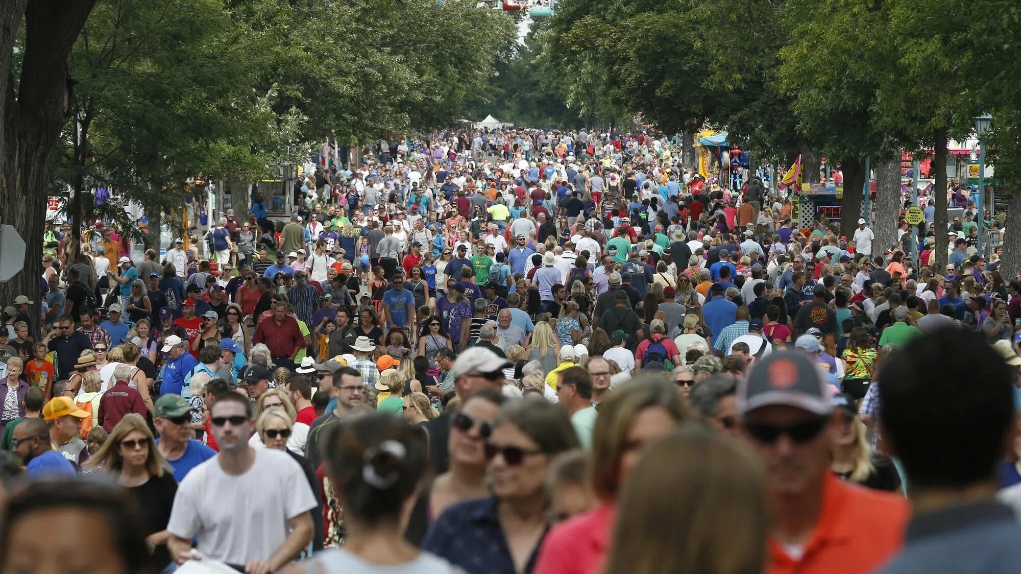 The crowded day