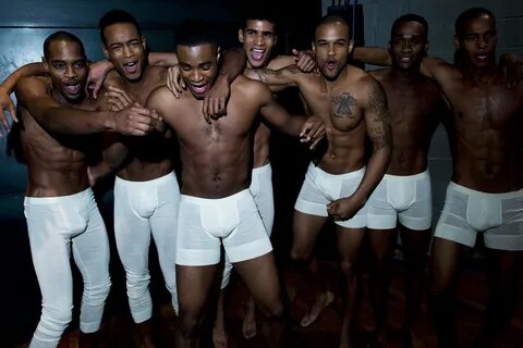 Gay black men show the dick and underwear