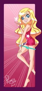 poland (artist), lolirock, barefoot, blonde hair, blue eyes, flashing breas...