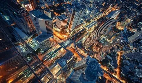 Вид города сверху