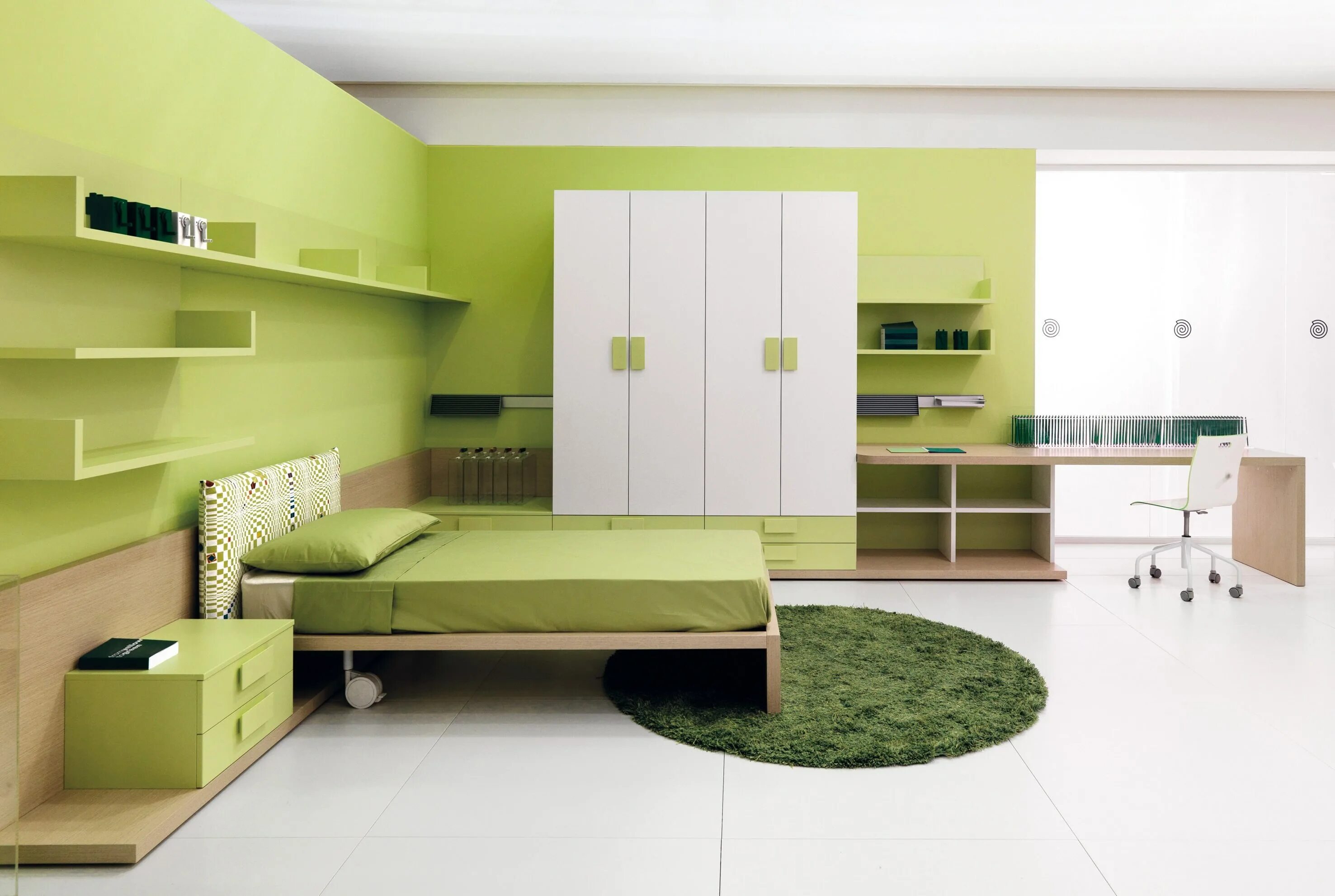 Мебель в комнату варианты. Zalf детская мебель. Комната в зеленом цвете. Комната подростка. Комната в зеленых тонах интерьер.