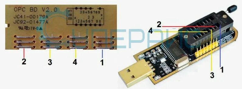 USB программатор CH341A купить недорого в Москве Суперайс