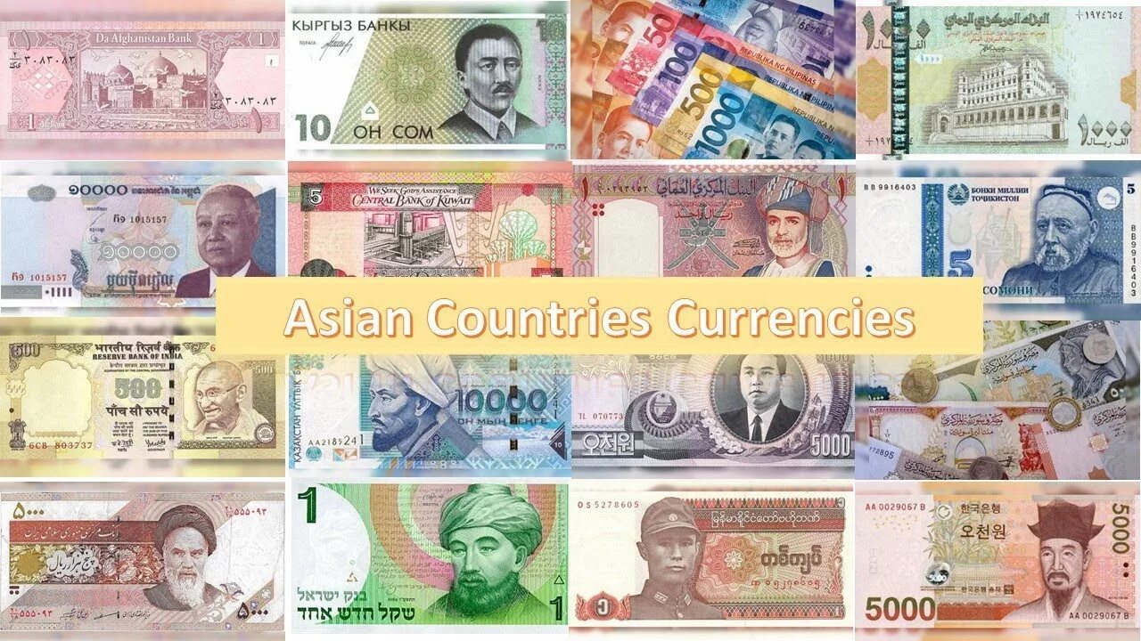 Currency of Countries. Currency of different Countries. Different currencies of different Countries.