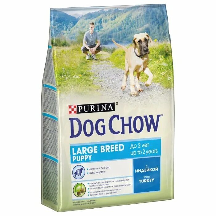 Топ кормов для крупных собак. Dog chow корм для щенков крупных пород. dog chow для щенков крупных пород с индейкой. purina dog chow puppy large breed - сухой корм для щенков крупных пород (14 кг). корм dog chow для щенков крупных пород, с индейкой, puppy large breed.
