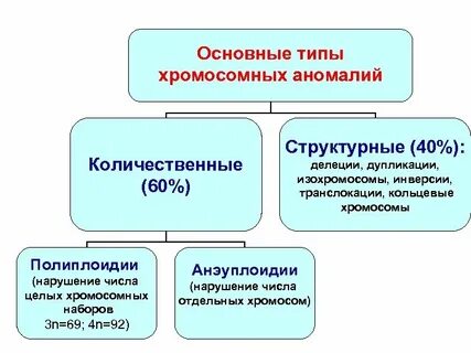 Аномалии генов и хромосом