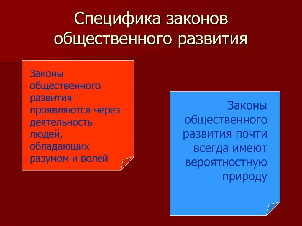 Законов развития общества философия