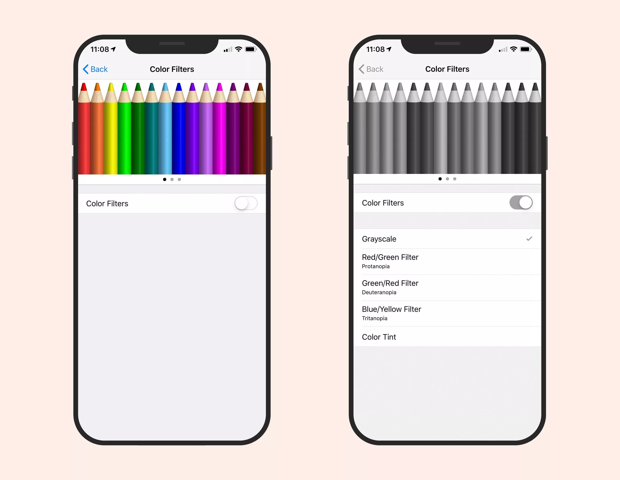 Filter grayscale. Фильтры в ios. color filter. настройка обоев цвет iphone. grayscale что в портфеле.